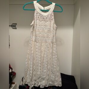 White Lace Mini Dress